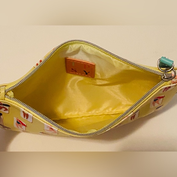 NWOT Ipsy Yellow Summer Beach Girls Zippered Makeup Clutch - Picture 7 of 7